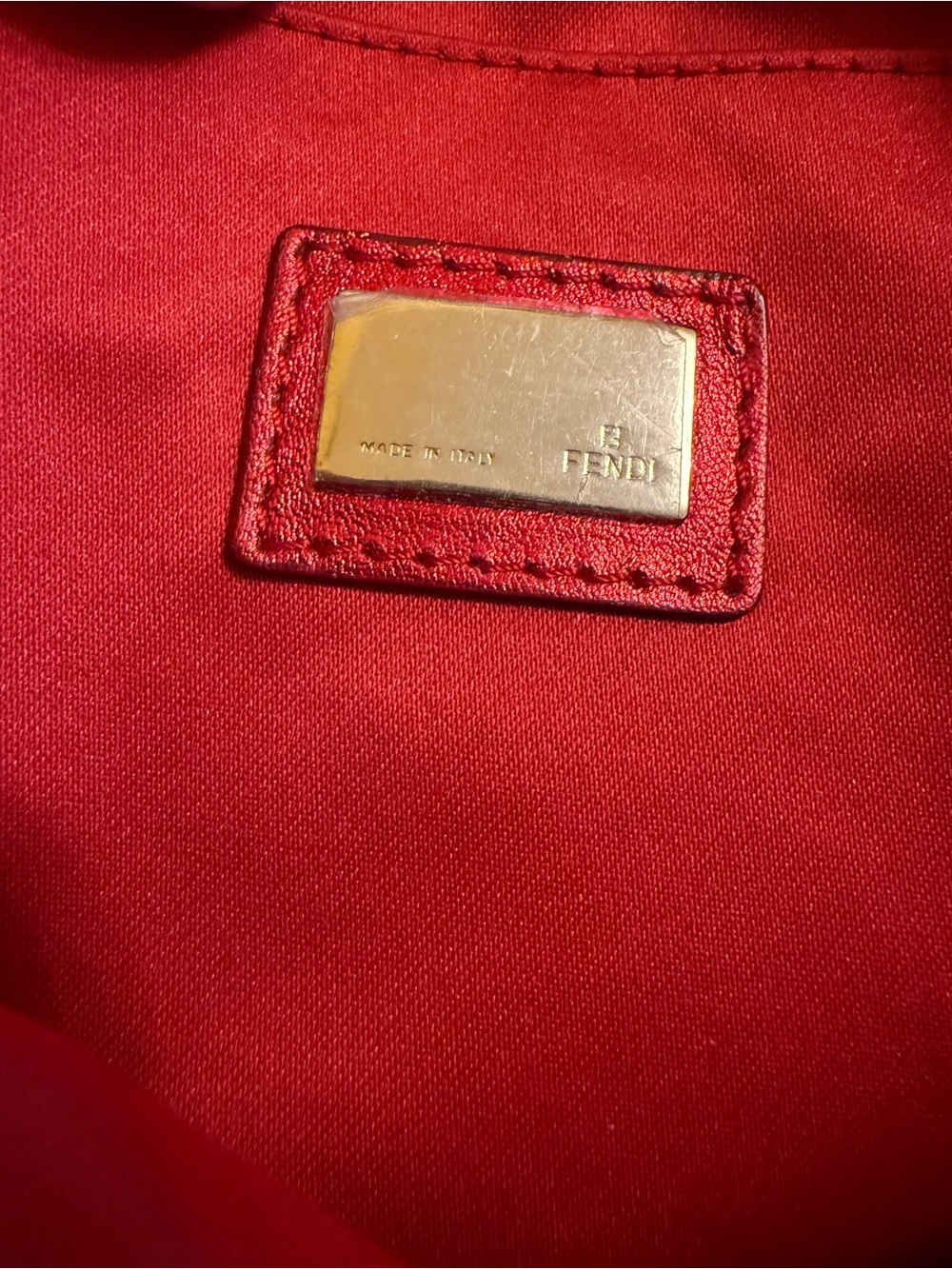 Fendi Vintage Red Satin Wristlet Clutch Evening Bag Y2k with COA - Picture 14 of 16